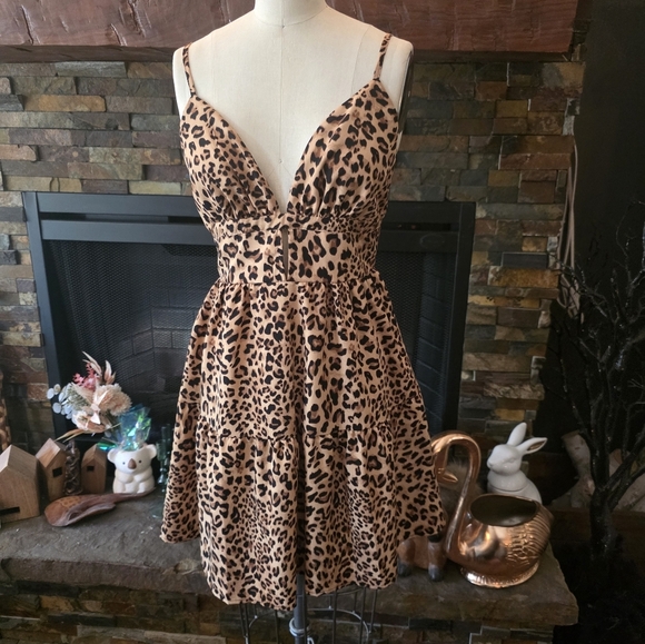 Leopard Print Dress - Picture 1 of 2